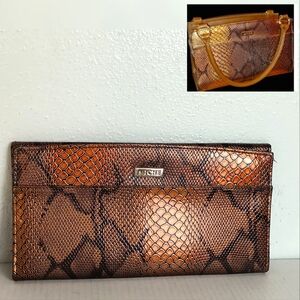Miche Classic Shell Base Bag Jen Snake Embossed Bronze Vintage Y2K
